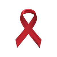 AIDS awareness red ribbon vector illustration