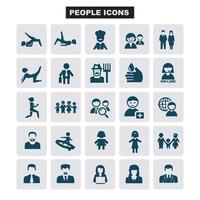 conjunto simple de iconos de línea vectorial relacionados con personas de negocios. contiene íconos como reunión uno a uno vector