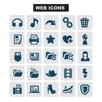 web and internet vector icon set