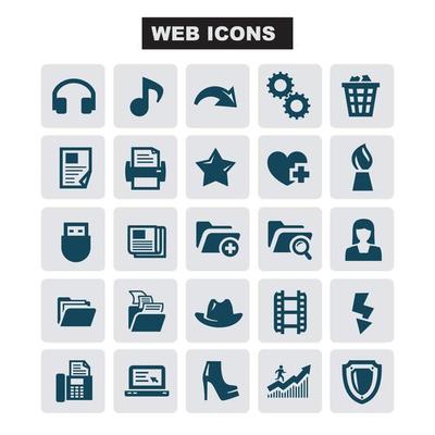 web and internet vector icon set