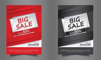 big sale flyer design template vector