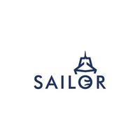 Sailor logo icon design template flat vector