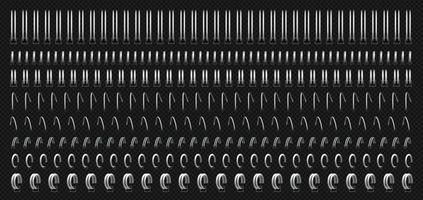 Notebook spiral wire binds, metal springs vector