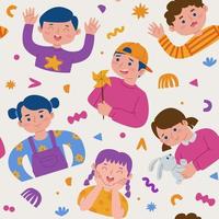 Children Day Seamless Pattern Background vector