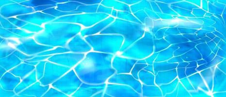 Water pool top view background with aqua ripples vector