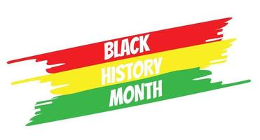 Black history month background brush flag vector