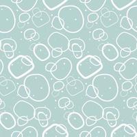 Abstract background like bubbles under water. White outline on a blue background. Underwater pattern. Printing on textiles and paper. Packaging, children's bed linen. vector