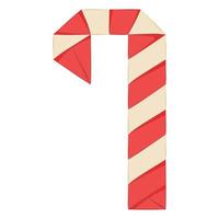Origami Candy Cane vector