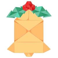 Origami Christmas Bell vector