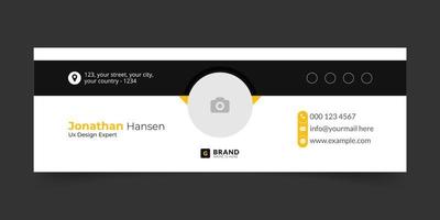 email signature template for modern business footer template, corporate mail business email signature vector banner