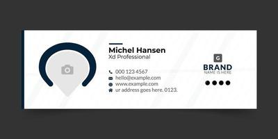 email signature template for modern business footer template, corporate mail business email signature vector banner
