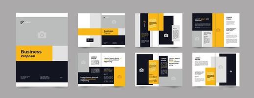 creative minimal business proposal template or company profile brochure, multipage business brochure design and project proposal layout vector