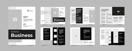 creative minimal business proposal template or company profile brochure, multipage business brochure design and project proposal layout vector