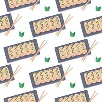 Spring rolls seamless pattern vector