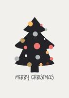 cute hand drawn christmas card design vector