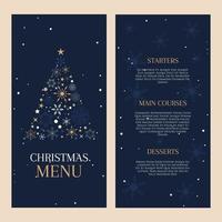 diseño de menú navideño decorativo vector