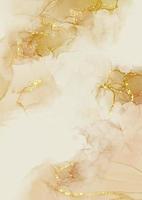 hand painted alcohol ink background in earth tones with gold glitter vector