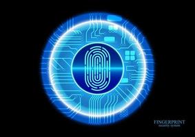 graphics design fingerprint concept security access control vector illustration