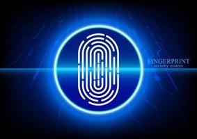 graphics design fingerprint concept security access control vector illustration