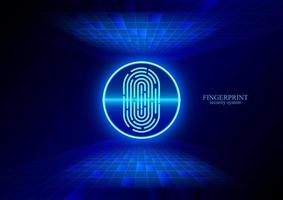 graphics design fingerprint concept security access control vector illustration