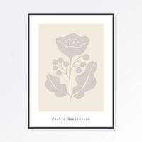 Trendy Matisse botanical wall art with floral patterns in pastel colors, Boho decor, Minimalist art, Illustration, Poster, Postcard. Set of abstract fashion creativity. vector