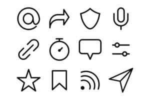 Set of basic web and applications icon design. Sign for design interfaces vector