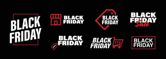 Simple set of Black Friday label for e Commerce and retail design promotion vector