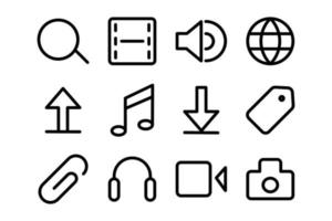 Set of basic web and applications icon design. Sign for design interfaces vector