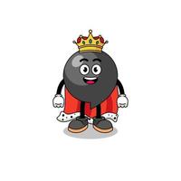 Mascot Illustration of comma symbol king vector