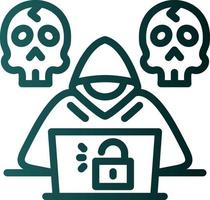 diseño de icono de vector de hacker