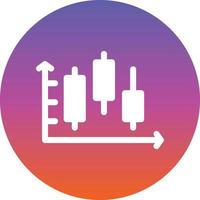 Candlestick Chart Vector Icon Design