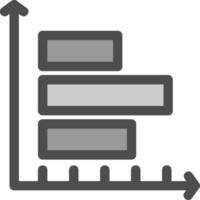 Horizontal Bars showing Progress Vector Icon Design
