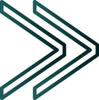 Angle Double Left Vector Icon Design