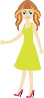 girl dress vector illustration on a background.Premium quality symbols.vector icons for concept and graphic design.