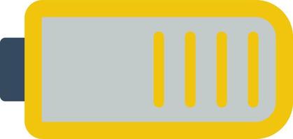 Battery Half Vector Icon Design
