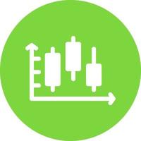 Candlestick Chart Vector Icon Design