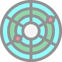 diseño de icono de vector de gráfico circular de radar