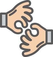 American Sign Language Interpreting Vector Icon Design