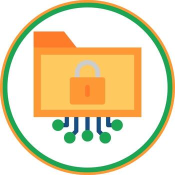 Data Encryption Vector Icon Design