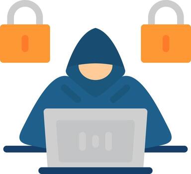 diseño de icono de vector de hacker