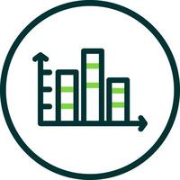 Stacked Bar Chart Vector Icon Design