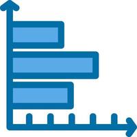 Horizontal Bar Chart Vector Icon Design