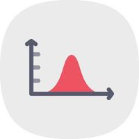 Bell Curve on Graph Vector Icon Design