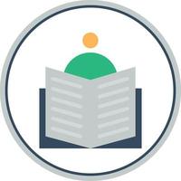 Book Reader Vector Icon Design