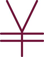 Yen Sign Vector Icon Design