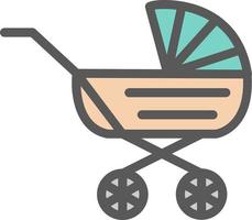 Baby Carriage Vector Icon Design