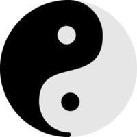 Yin Yang Vector Icon Design