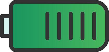 Battery Three Quarters Vector Icon Design