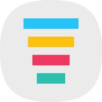 Funnel Chart Vector Icon Design