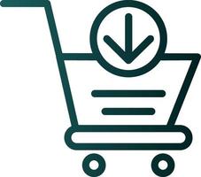 Cart Arrow Down Vector Icon Design